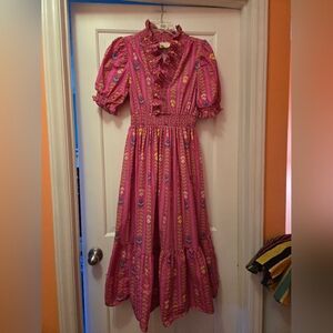 NWOT Umgee Pink Cotton Midi Dress